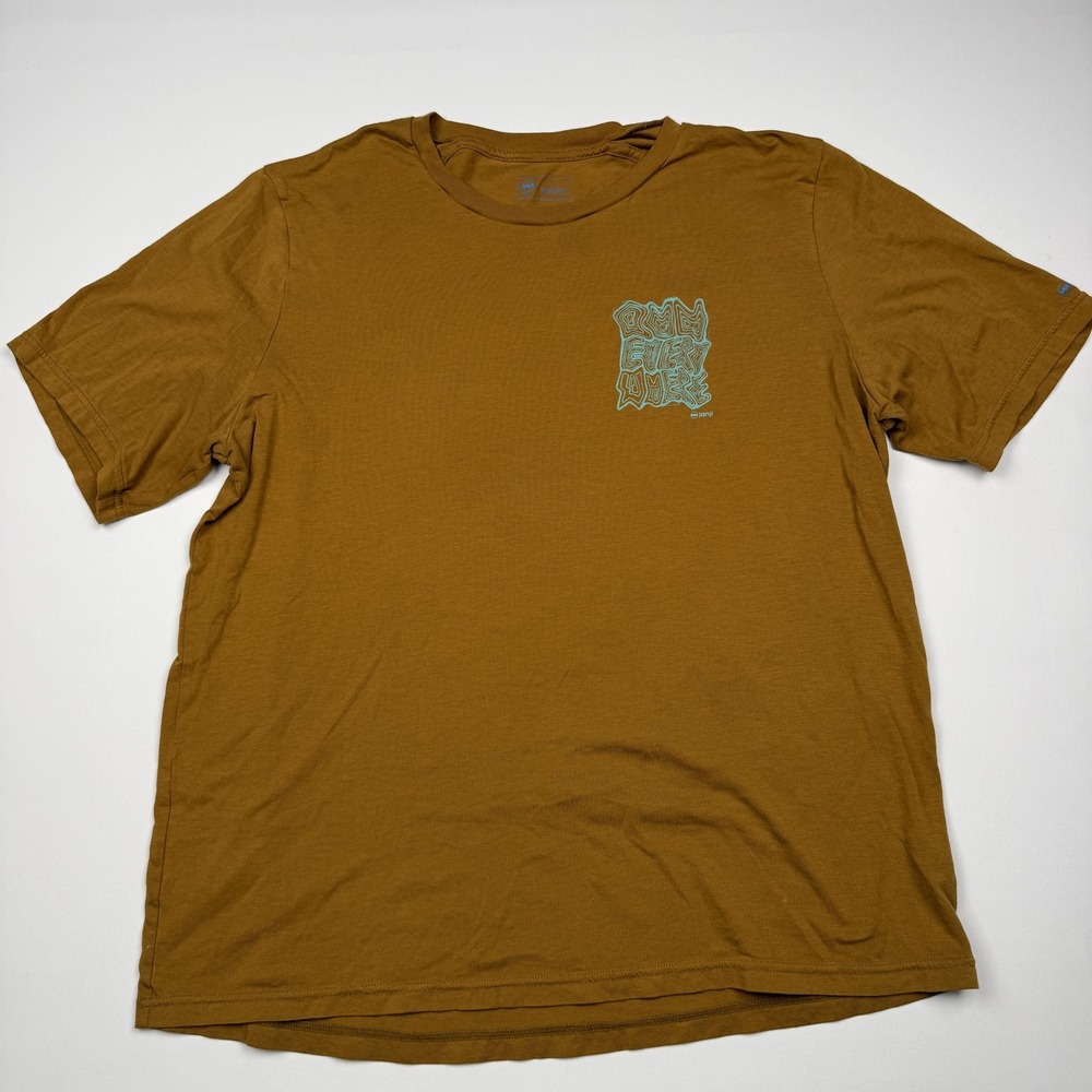 Janji Shirt Mens Large Brown Run Everywhere Graphic Running T-Shirt Tee